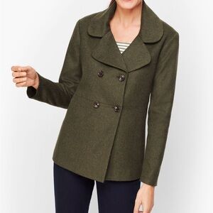 Talbots Olive Double-Breasted Women's Coat